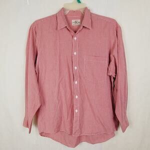 Vintage Edwin Tokyo Jeans red gingham long sleeve button up shirt Large cotton